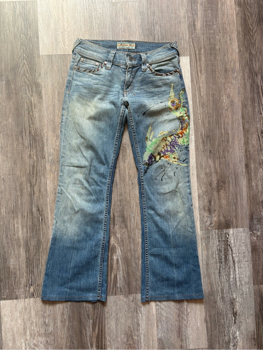 90’s Vintage Allen B. Jeans size 26. Low rise. Flare bottoms. Good condition